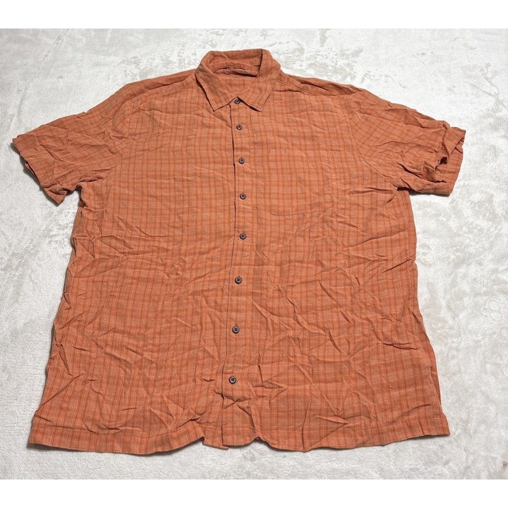 5.11 Tactical Covert Shirt Mens Large Orange Short Sleeve Snap Up Conceal Carry